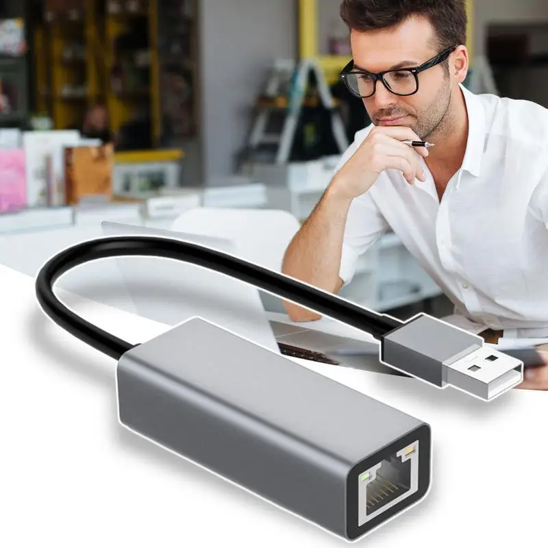 USB C타입 이더넷 어댑터 네트워크 카드, USB C타입-RJ45 100Mbps 랜 인터넷 케이블, 맥북 PC 윈도우 XP 7 8 10 LUX용