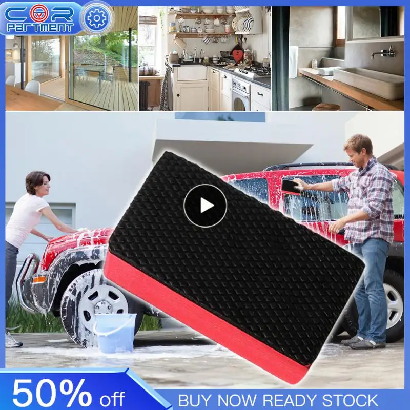 Car Cleaning Clay Bar Car Clay Sponge Bar Pad Decontamination Cleaner Wax Polish Pad Auto Washing Accessories Tool