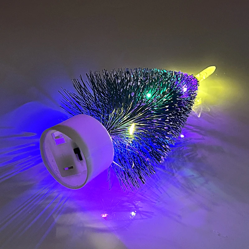 3/1pcs Luminous Christmas Tree Mini Desktop Ornaments Xmas Home Decoration New Year Christmas Party Gifts Supplies Random Color