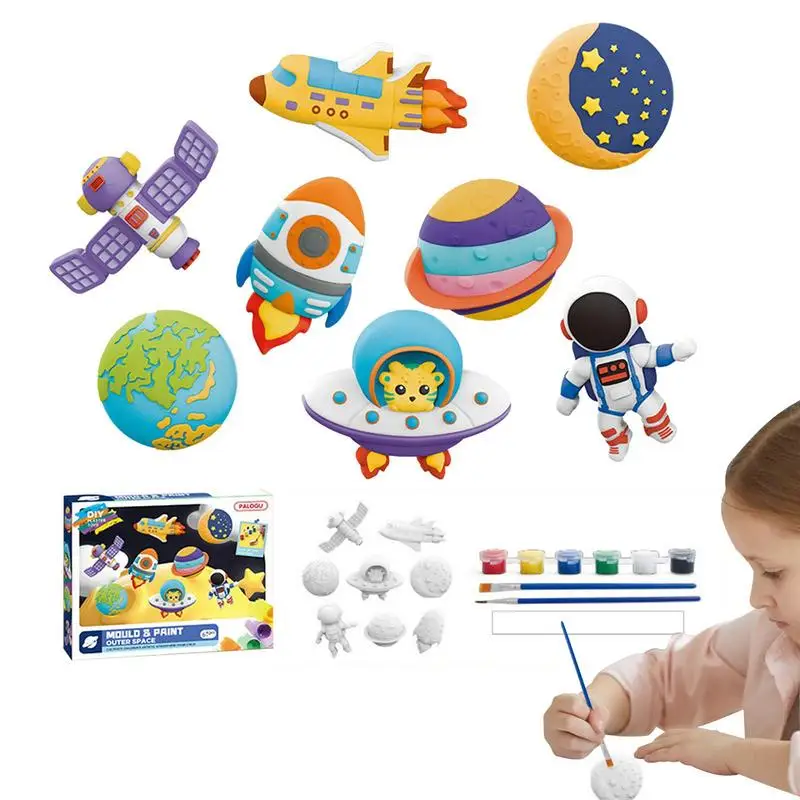 

DIY Painting Figurines 8Pcs Paintable Toy Kit For Craft Making Activity Home Decoration Kids Painting Accessories Birthday Party