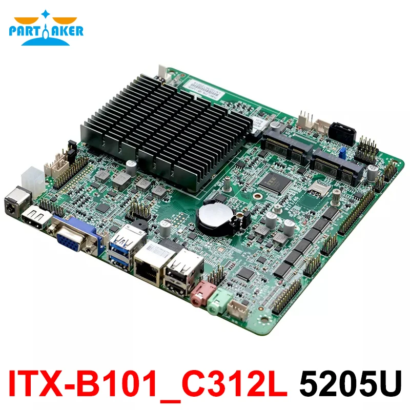 X86 Dc 12V Lvds Mini Scheda Madre Industriale Itx-B101_C312L Celeron 5205U 4K Display Mini Scheda Madre Itx Con 8 Usb