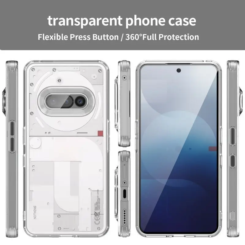 Transparent Shockproof Acrylic Case with Full Lens Protection and Anti-Slip Design