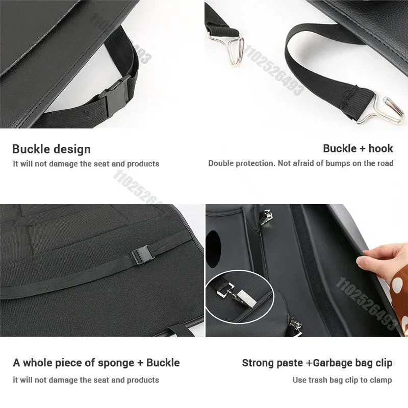 1pc Universal Car Seat Organizer, Generation Enhanced Car Rear Seat Organizer, Waterproof PU Leather Car Tidy Organizer