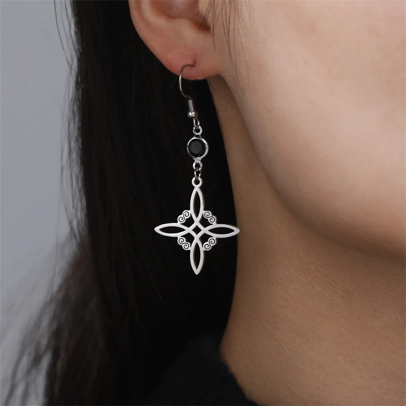 Orecchini A Nodo Celtico Strega - Gioielli Wiccan Con Simbolo Di Protezione, Portafortuna Pagano Da Donna, Regalo Unico Ed Elegante