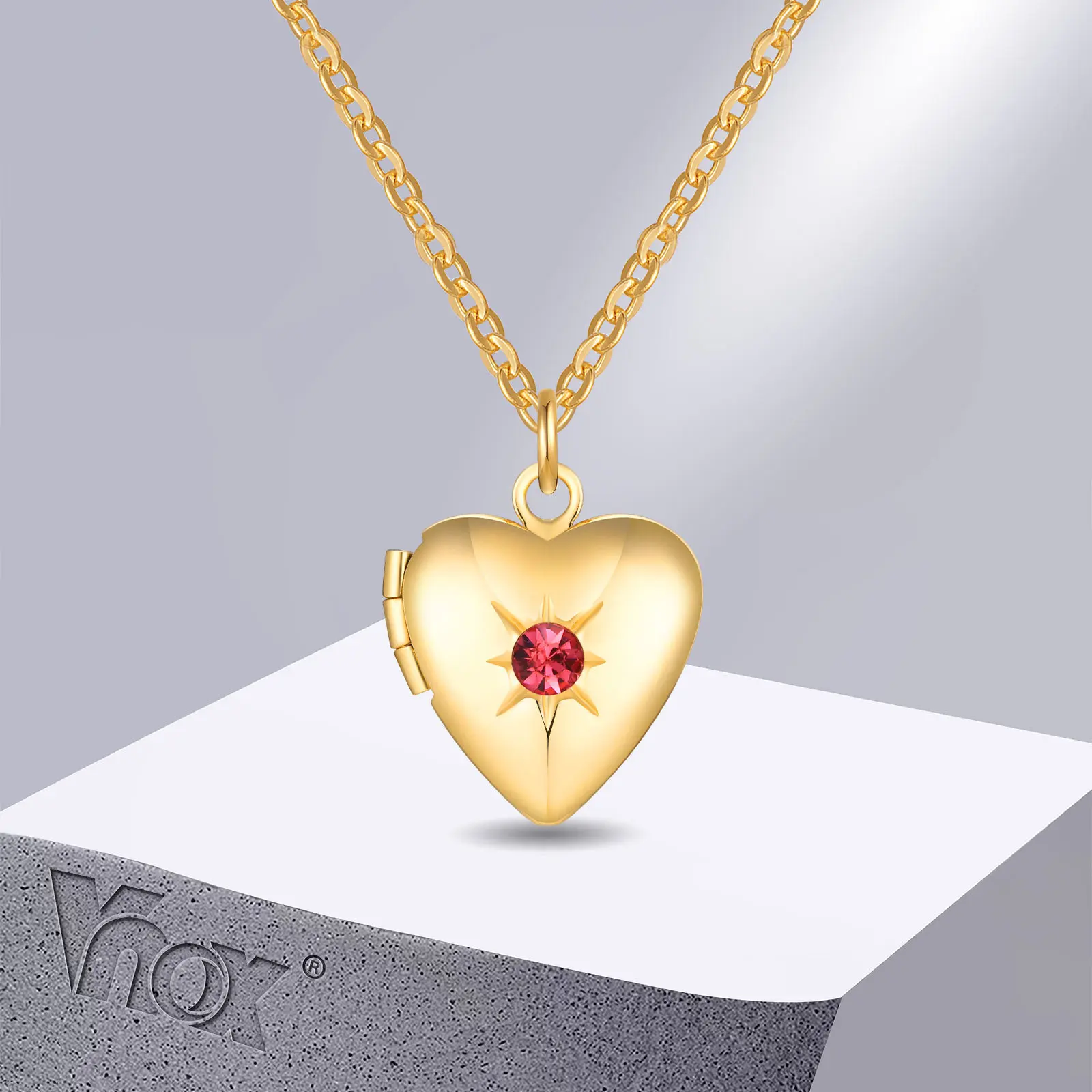 K Necklace PORPI-JOJO Heart Necklace For Girls Initial Pendant