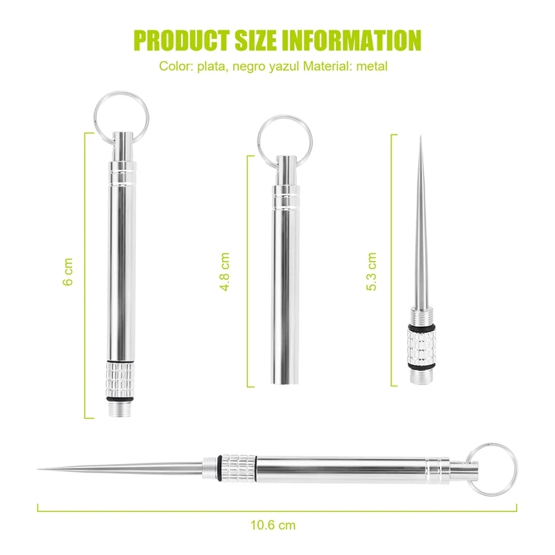6 Pieces Metal Titanium Toothpicks, Portable Reusable Pocket Toothpicks With Stainless Steel Toothpick Holder