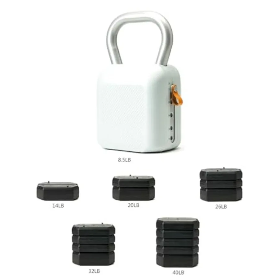 Adjustable Kettlebell Set，6-in-1 Quick Weight Change 8.5-40lb, Kettle Grip，Space-Saving Design for Home Gym Combo, Suitable for