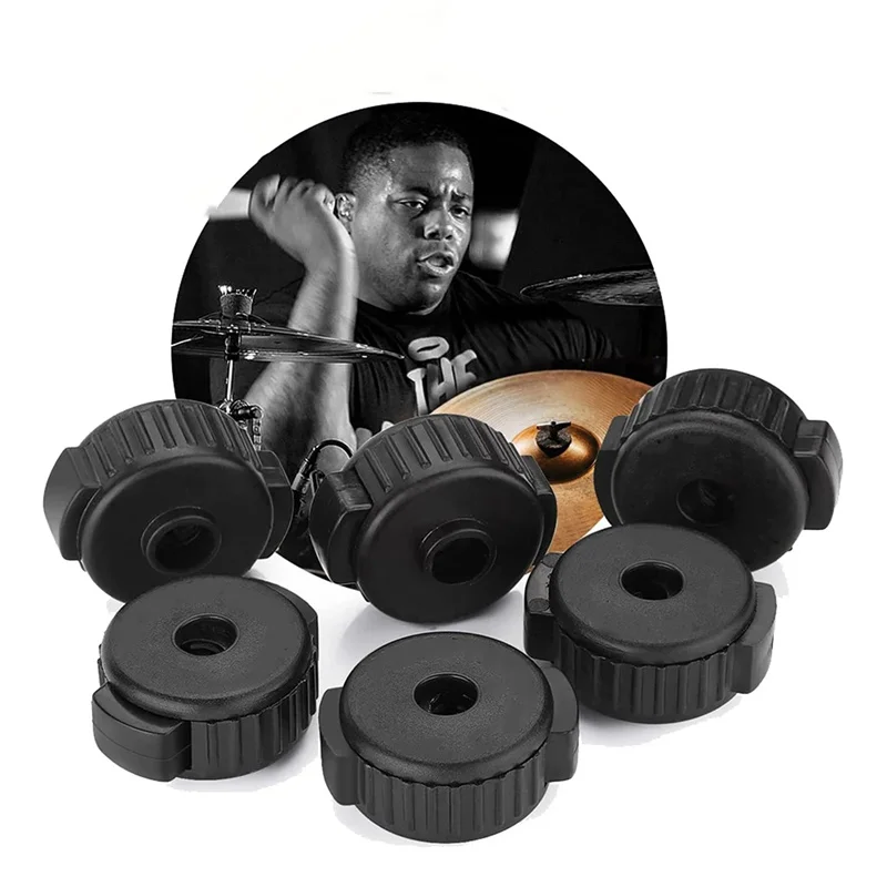 Drum Set Quickly Release Caps 6Pcs Drum Set Quickly Release Caps Cymbal Nut Cymbal Installation Removal Stand Screw Caps Fixing Buckle Instrument Accessories