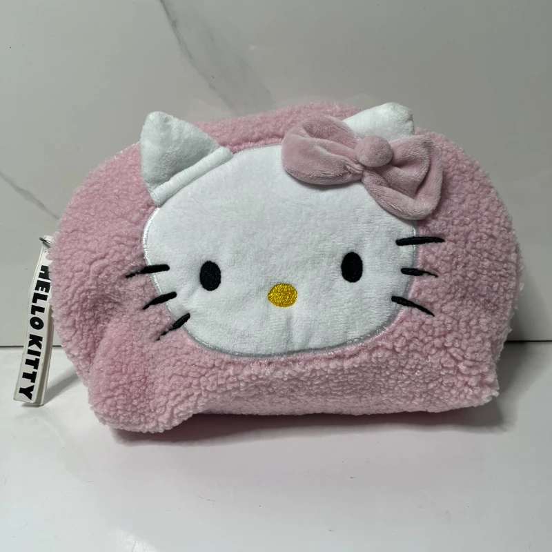 

Hello Kitty Foreign Trade Products Plush Wallets Embroidery Cosmetic Storage Bag Coin Purses for Girls Women Sanrio Accessories