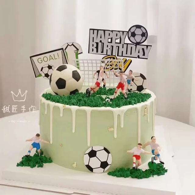 Football Cake Designs Birthday Boy  Football Cake Toppers Birthday Cakes -  1set Gold - Aliexpress