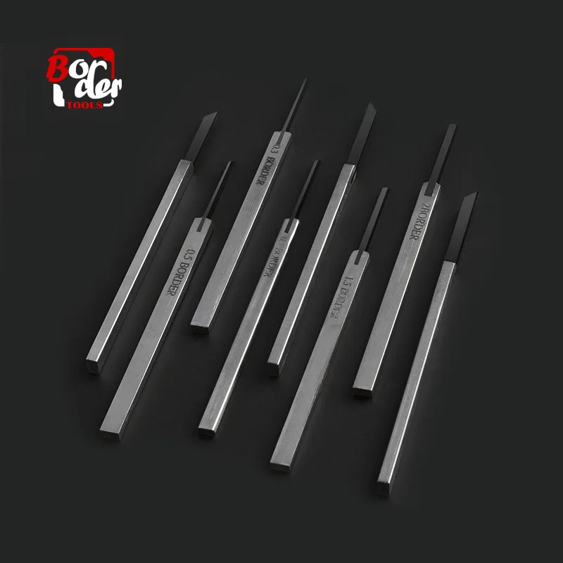 Outil De Découpe Modélisme - Set De 7 Burins 0,1 à 2,0 Mm, Poignée Ergonomique, Pour Maquettes Métal/plastique
