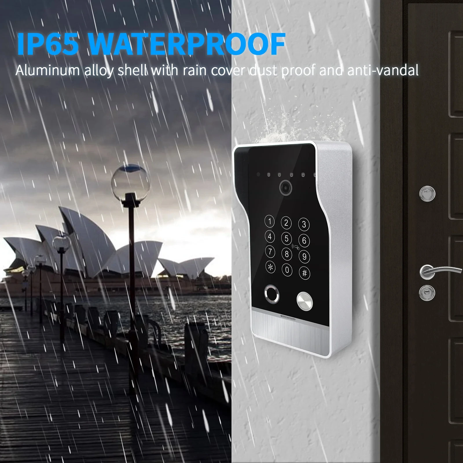 ANJIELO High Quality Large Size Doorbell Video Intercom System for Home Apartmen
