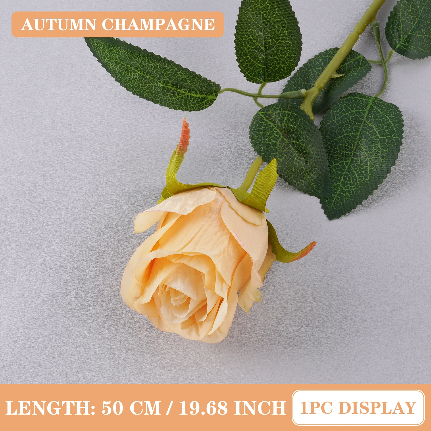 50 cm/19,68 Zoll künstliche Blumen Rose Blume künstliche rosa Rosen realistische gefälschte Rose für Hochzeit Zuhause Luxus Dekoration – Detail 16