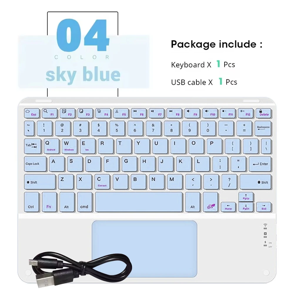Mini Touch Bluetooth Wireless Keyboard with Built-in Mouse