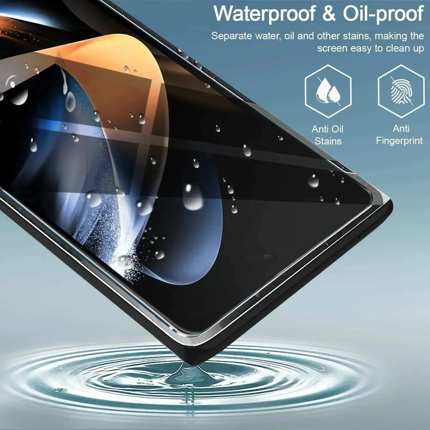 Dual Pack Anti-Spy Privacy Tempered Glass External Screen Protector