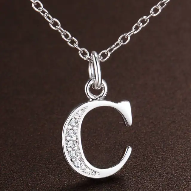 Letter pendant necklace