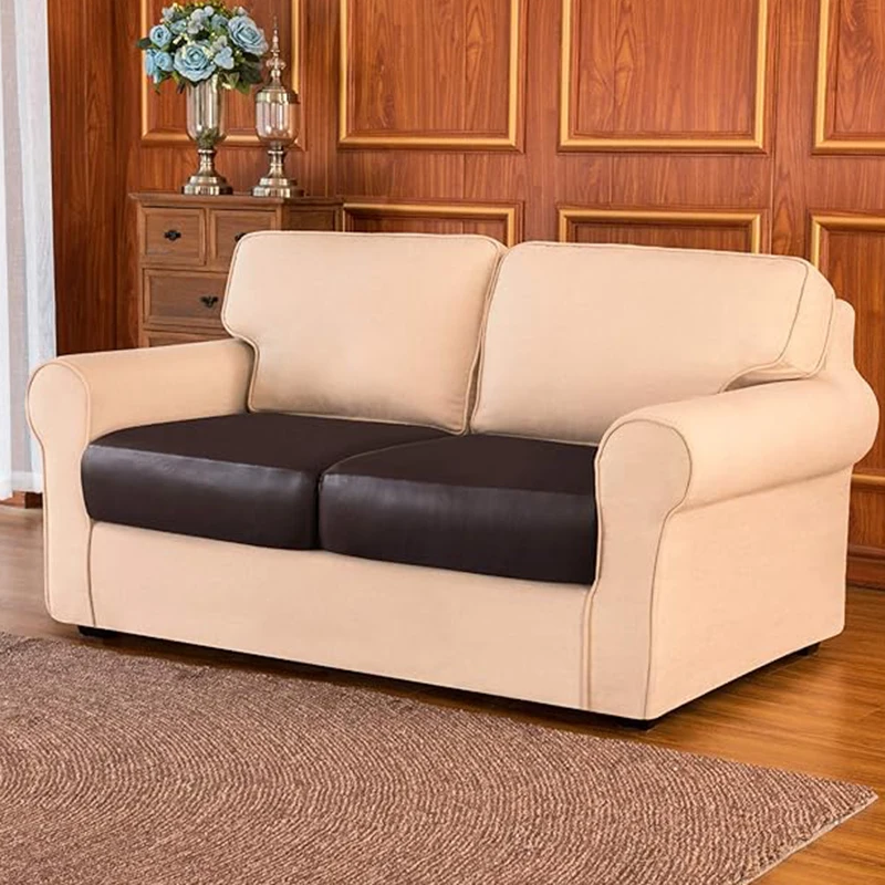 1/2/3Pcs PU Leather Couch Cushion Cover Waterproof Stretch Chair Couch Slipcover Sofa Cover for Living Room Decoration 3