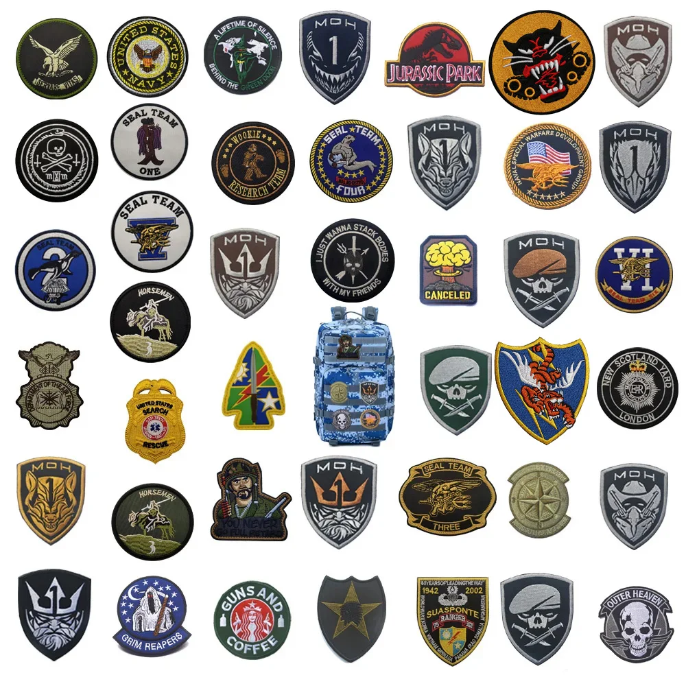 Vendita Calda Militare Fan Series Seal Patch Project Honor Medal Of Honor Epaulet 3D Ricamato Panno Adesivo Hook Loop Patch