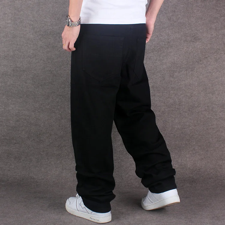 High-End Hip-Hop Men Denim Jeans Skateboard Tide Brand Loose Men Trousers  30-46 Fashion Baggy Men Long jeans 6