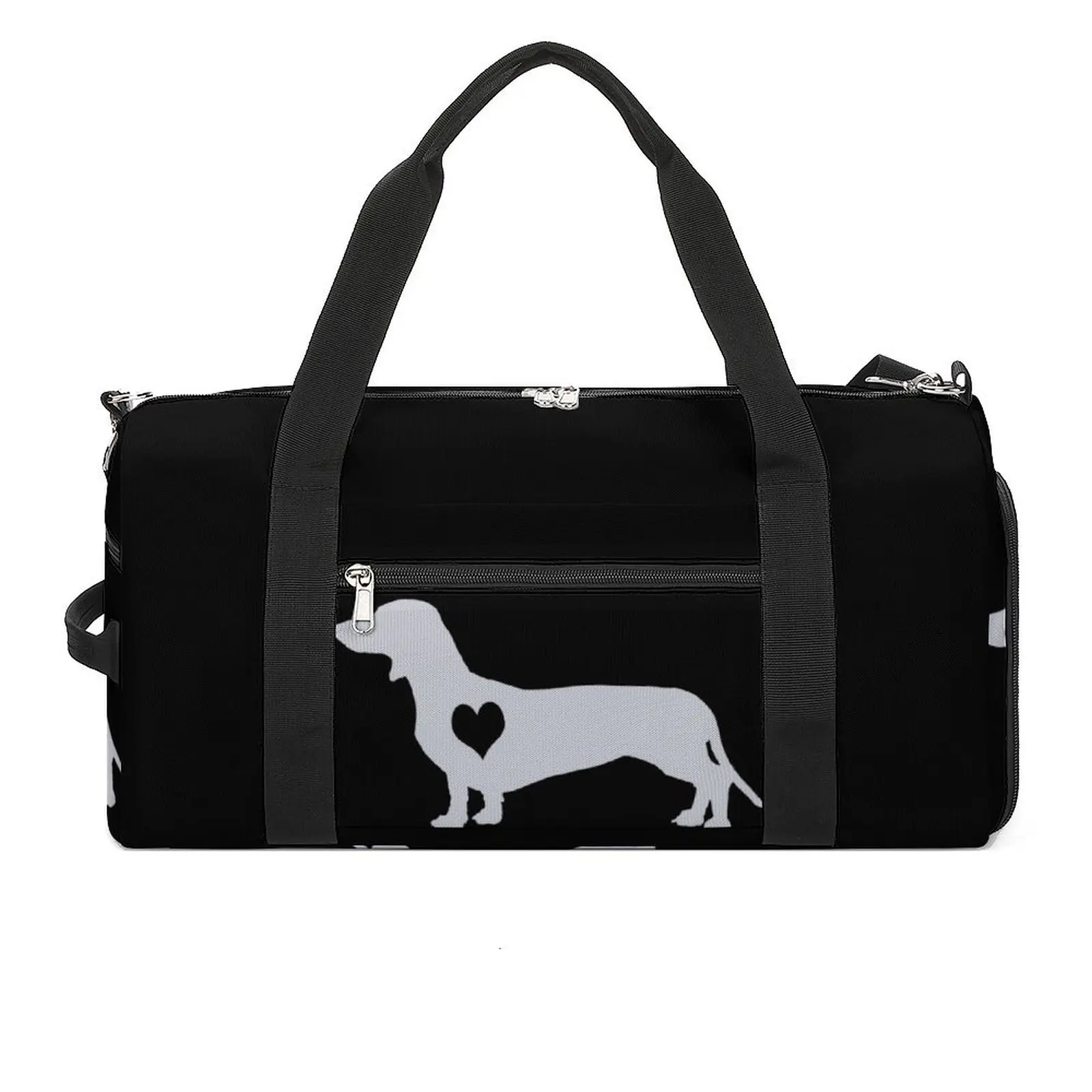 

Dachshund Dog Sports Bags Cute Animal Luggage Gym Bag Large Graphic Handbags Men's Design Oxford Fitness Bag
