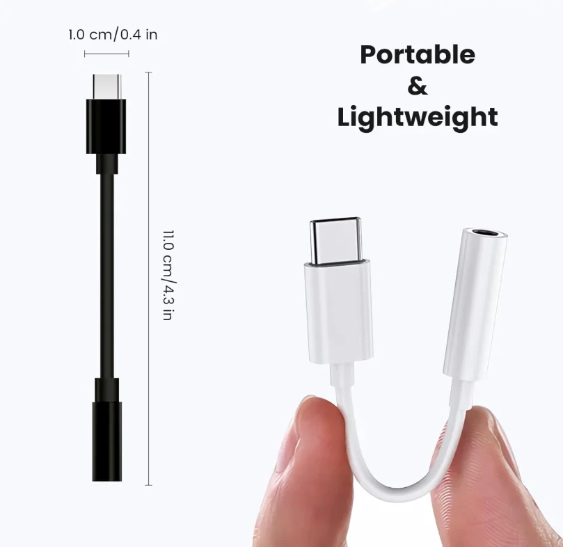 Universal USB-C to 3.5mm Audio Adapter - Headphone & Earphone Jack Converter Cable