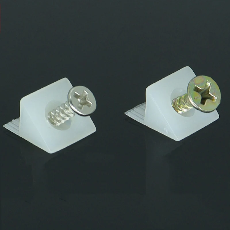 Repair Kit Reinforcement Sagging Chest Brackets Drawer Bottom 45 Degree 50 pcs For Furniture Plastic Mending Wedge With Screws