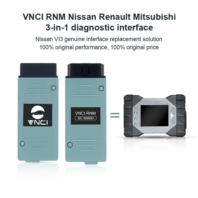 Диагностический инструмент VNCI RNM для Nissan Renault Mitsubishi 3-в-1, совместимый с оригинальным диагностическим интерфейсом