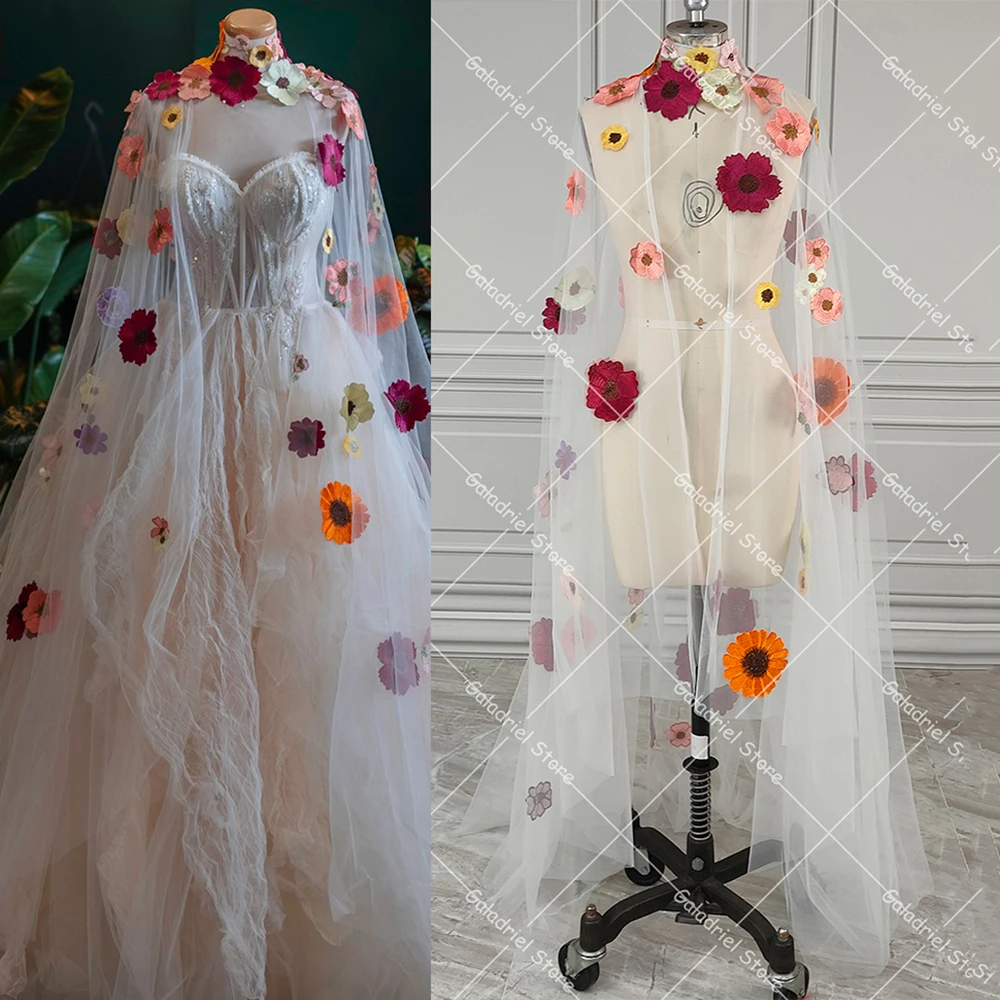 Gorgeous Two-Piece Beaded Gown with Detachable Cape | Sheer Chiffon Overlay & Corset Bustier main image 1