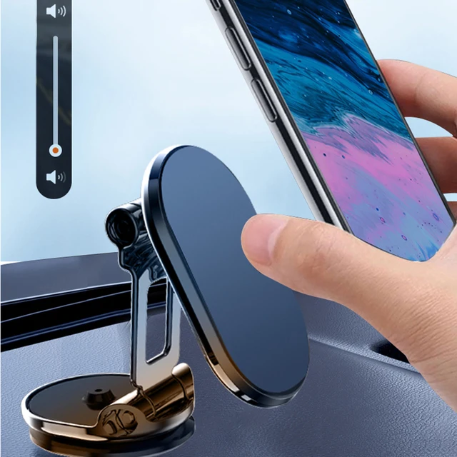 Soporte magnético de teléfono móvil para coche, soporte magnético giratorio  de 360 ° para iPhone 14, Xiaomi, Huawei y Samsung