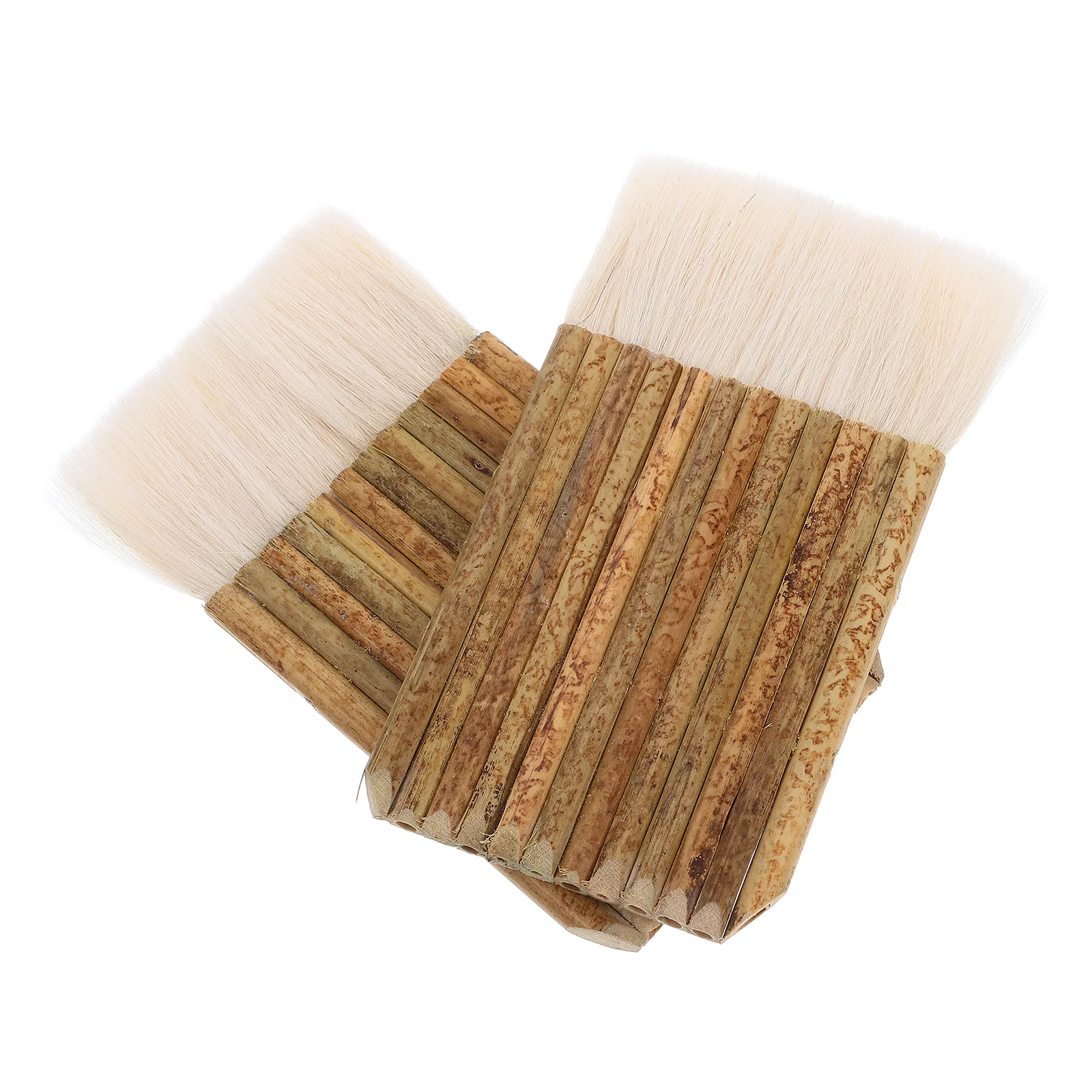 2 Pcs Bamboo Tube Soft Bristle Brush Painting Sheep Hair Hake Wool for Watercolor Pottery Brushes 3