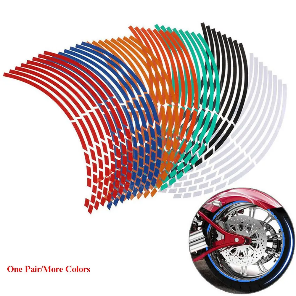 

New Accessories Wheel Decoration Wheel Sticker Motorbike Decals Tire Strips Reflective Rim Tape