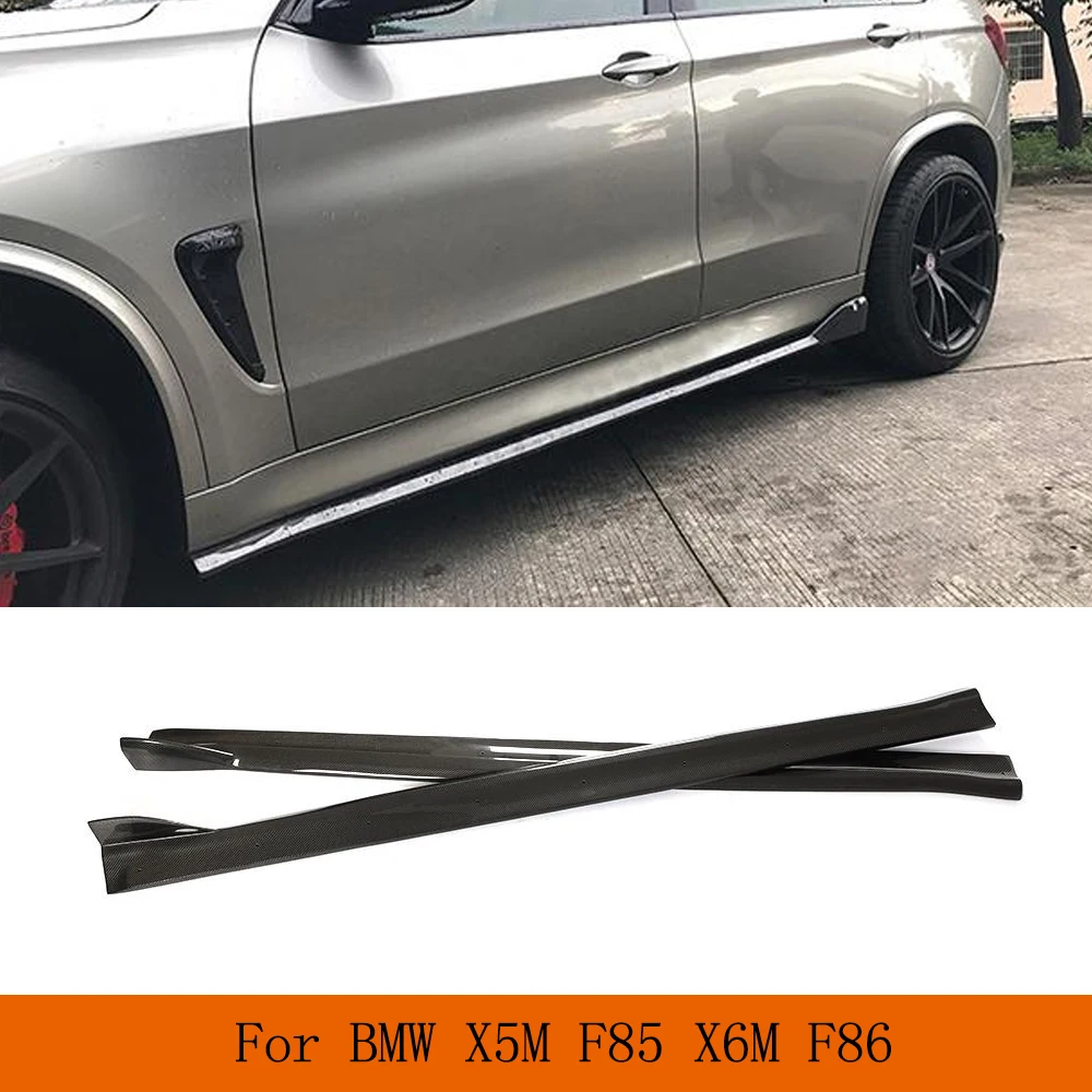 

Боковые юбки автомобиля, подходят для BMW X5M F85 X6M F86 SUV 2015-2018 углеродное волокно/FRP под дверью качающиеся панели, балдахины, удлинители