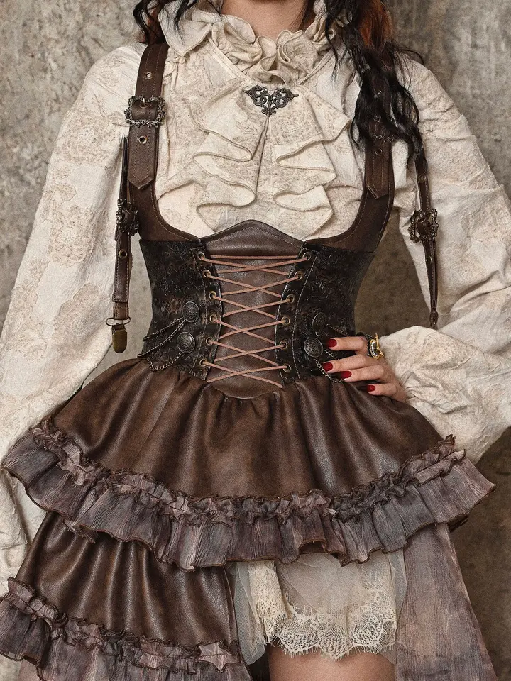 gothic corset dress The Queen Top Black / XL velvet Inner materials Gothic Corset Dress, 4XL
