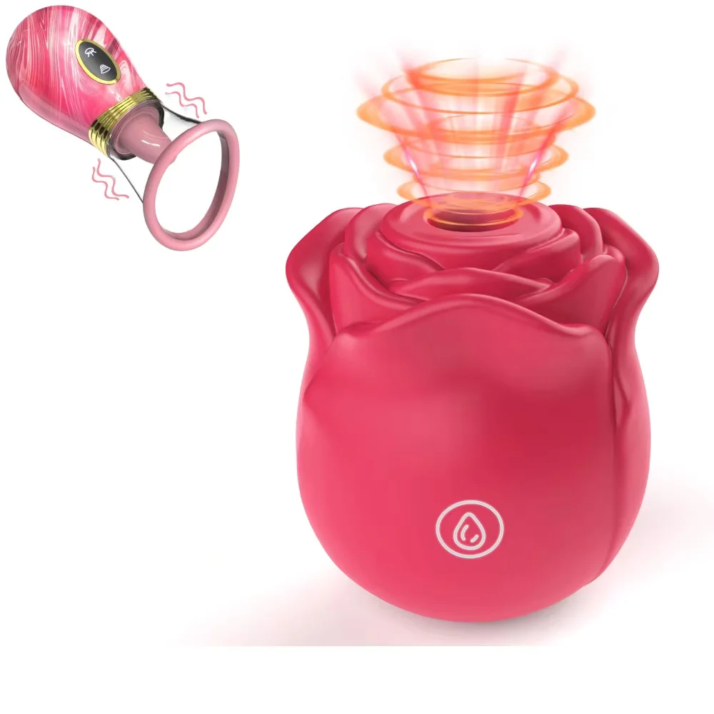 Vagina Sucking Vibrator Rose Toy for Women with Sucking Vibrating 20Modes Anal Sex Toy Clitoral GSpot Nipple Vibrator