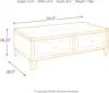 Todoe Industrial Rectangular Lift Top Coffee Table with 2 Storage Drawers, Dark Gray with Weathered Pine Finish 3