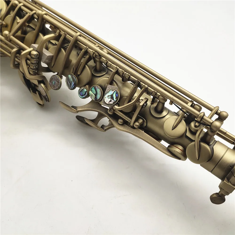 S8d963fd5641a45218eaa1f3e418fdeb2f Alto Saxophone Reference 54 Antique Copper Plated E-flat Professional Musical Instrument With Mouthpiece Reed Neck Free Shipping