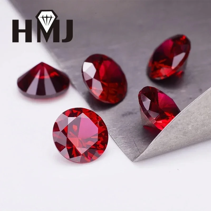 6,5 mm Laborgezüchtete Rubin-Edelsteine, runde Form, Taubenblutrot, NGTC-Zertifikat, Perlen für Schmuckherstellung, DIY, Eheringe, Charms – Detail 6