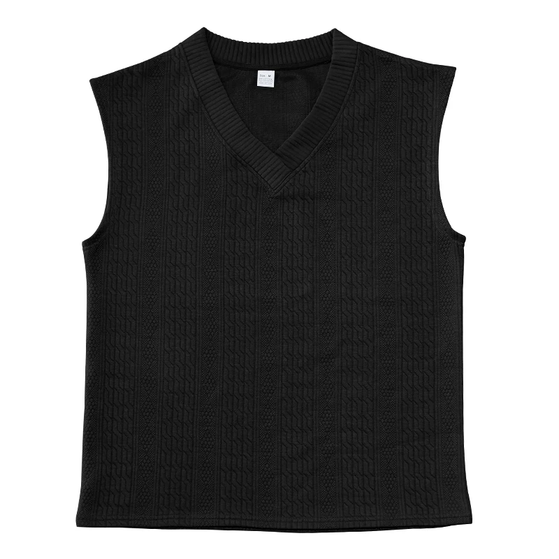2024 Summer New Men's Set Quality Jacquard Knit Casual Sleeveless V-neck Vest Top Shorts Two-piece Men's Clothing Free Shipping S8d964e2a7d7f4c619d3f0fa0a954dc74l