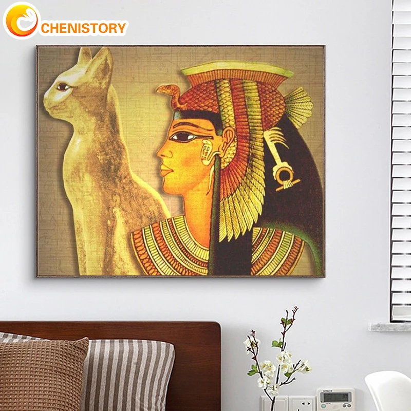 

CHENISTORY 40x50cm Painting By Numbers Ancient Egypt Drawing On Canvas Pictures By Numbers Painting Personalized Gift