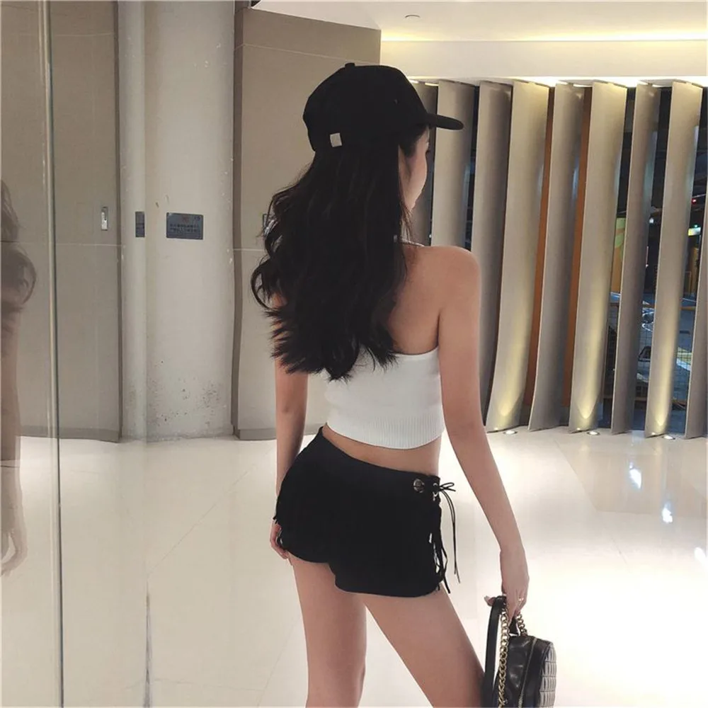 Instagram Hot Dance Super Shorts Women's Summer New Tassel Fur Edge Denim Shorts Slim Fit Tie Hot Pants