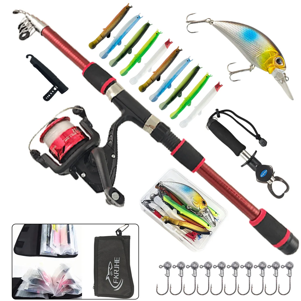  slider image of 1.8m Telescopic Spinning Fishing