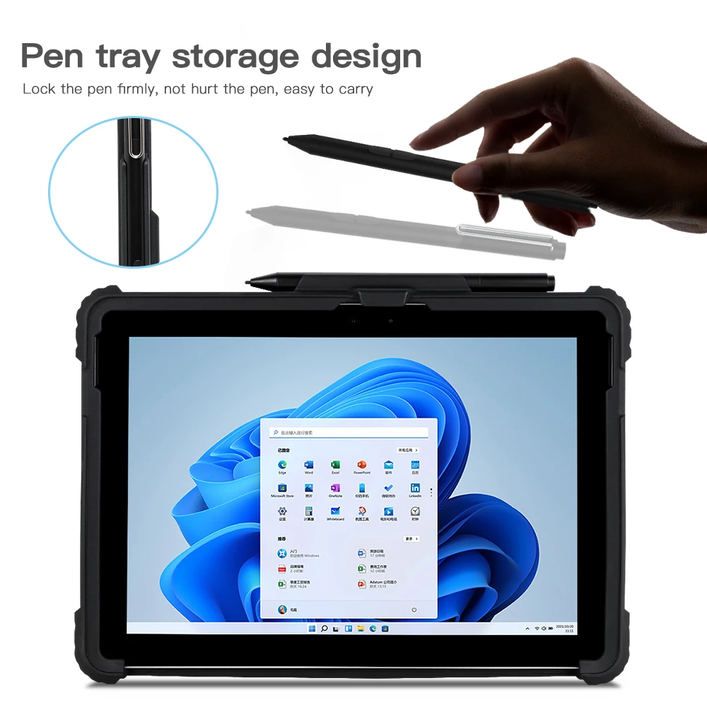 para Microsoft Surface Pro Capa Protetora para Surface Pro Plus go Capa com Alça Magnética para Caneta - Imagem 4