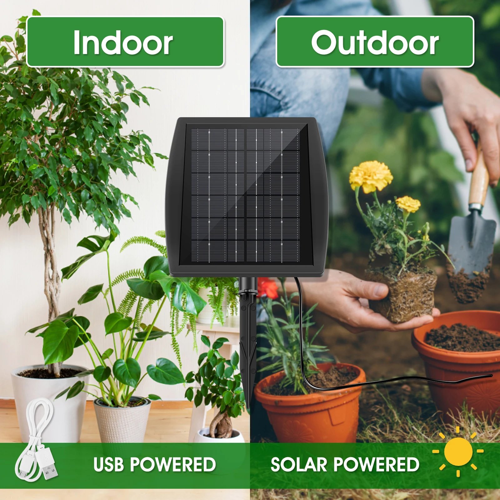 Solar Powered Automatic Drip Irrigation Kit for Garden Plants