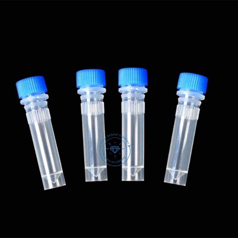 500Pcs/Lot 1.5ml Cryovial Centrifuge Tube Cryogenic Vials With Washer Test Tube