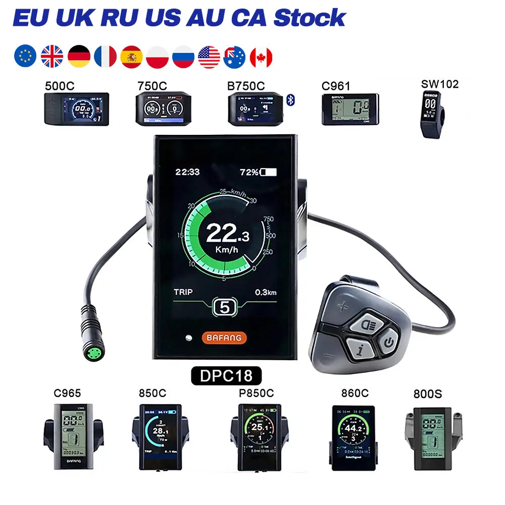 Electric Bike Tft Display P850c Dpc18 500c P860c 500c-h 750c Bluetooth  Display For Bafang Bbs Mid Motor Hub Motor Computer Uart - Electric Bicycle  Accessories - AliExpress