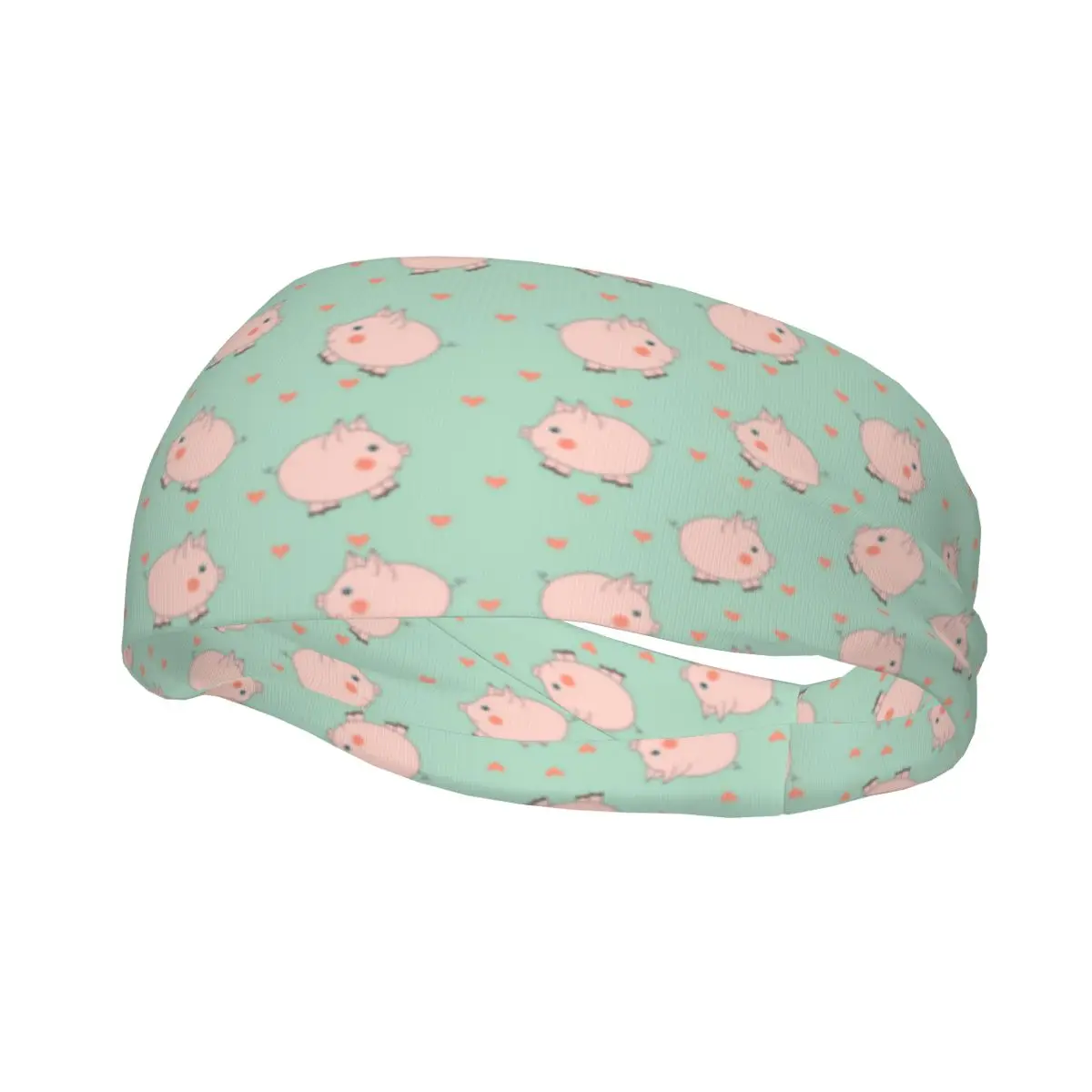 

Cartoon Cute Pig Animal Sweatbands Sweat Headband for Women Men Headwrap Head Sweat Bandages Tennis Gym Fitness Hair Turban