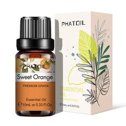 PHATOIL Aromatic Blend Essential Oil - Eucalyptus, Rose, Lemon, Bergamot, Vanilla, Peppermint (10ml) - 10ml (Sweet Orange)