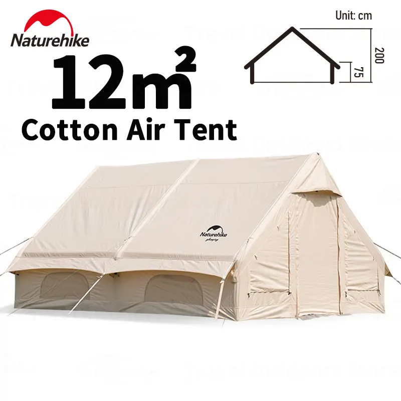 

Naturehike Air 12.0 Air Tent Outdoor Camping Inflatable Tent Thickened Cotton 3-4 People Glamping Roof Top Large Tent Party Tent