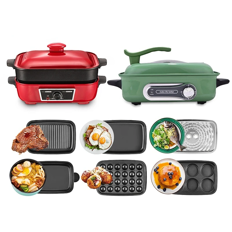 

Wholesale Household Smokeless Small Electric Hot Pot Bbq Grill Multi-function Cooking Pot