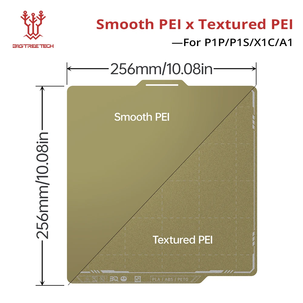 BIGTREETECH Double-Sided PEI PEO 3D Printer Build Plate – 256mm x 180mm
